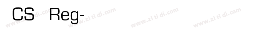 文鼎CS大黑 Reg字体转换